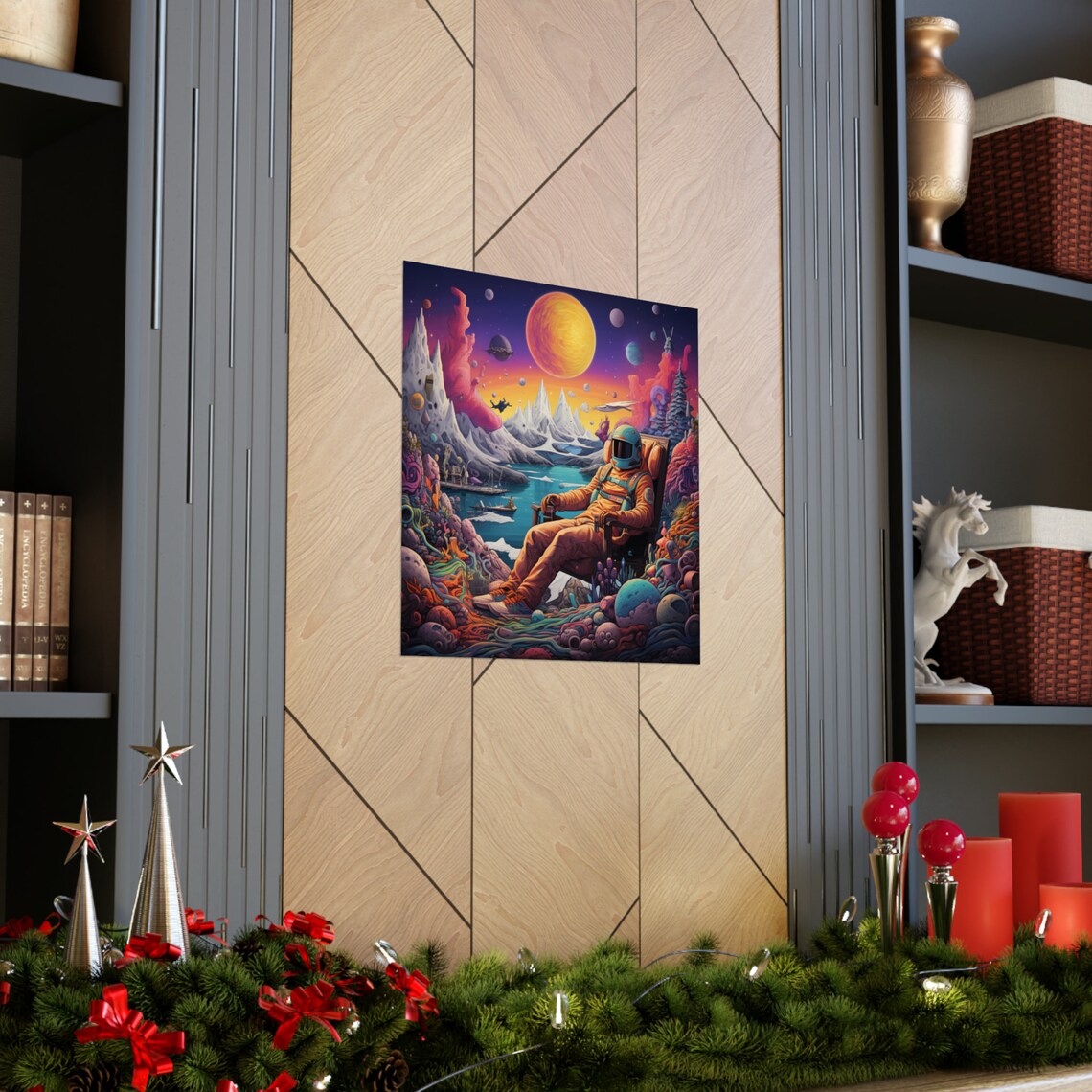 Space Man Landscape, Abstract Deep Space Poster - Image 3