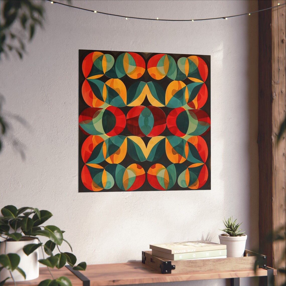 Abstract Crinkle Paper Gift Box, Modern Pattern Art Print
