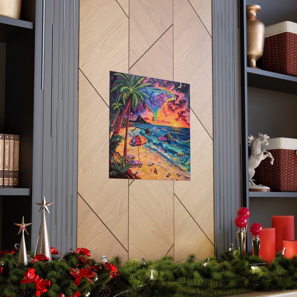 Ocean Rainbow Vortex Abstract Design Poster - Image 3