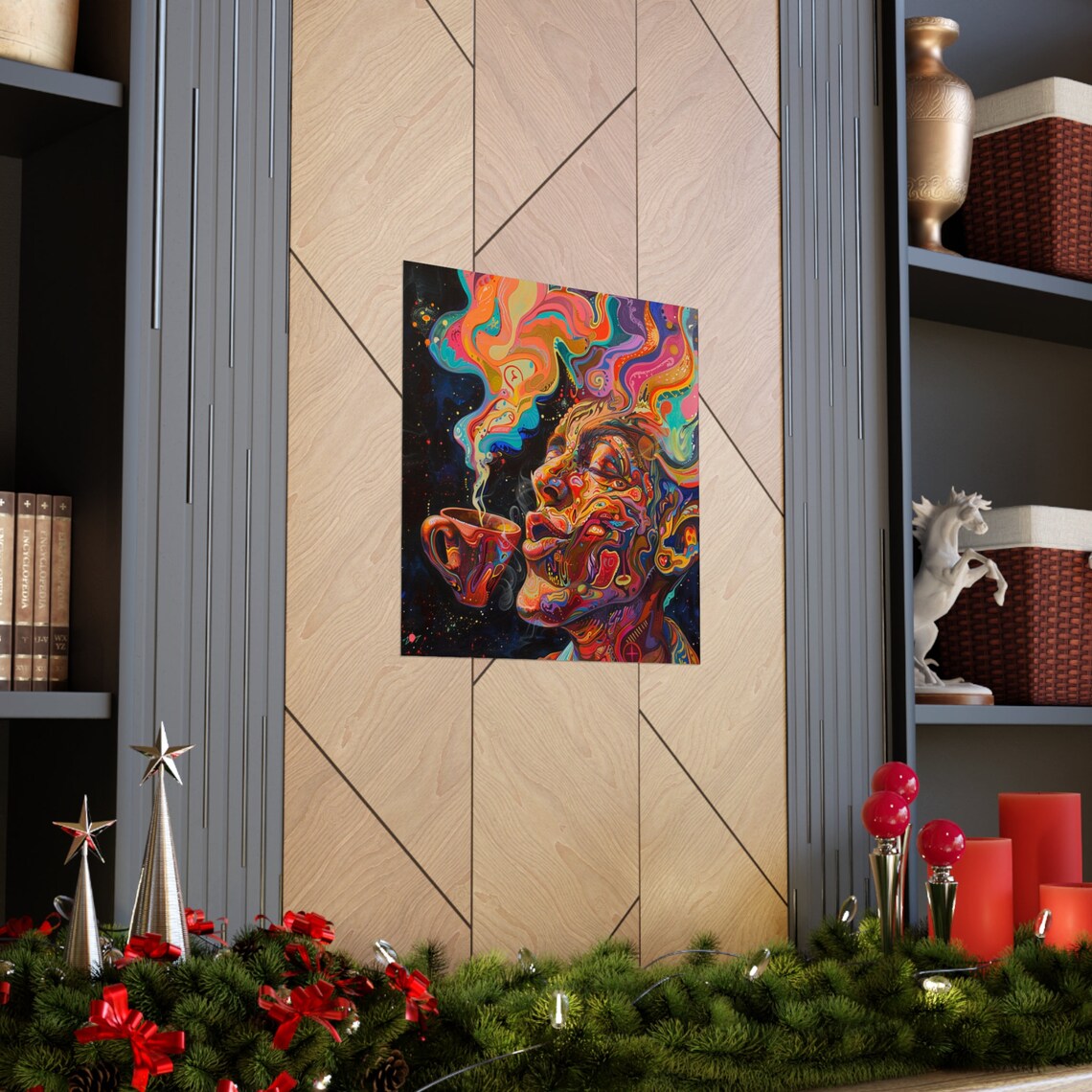 Contagious Coffee Aroma, Abstract Coffee Art Poster - Image 3
