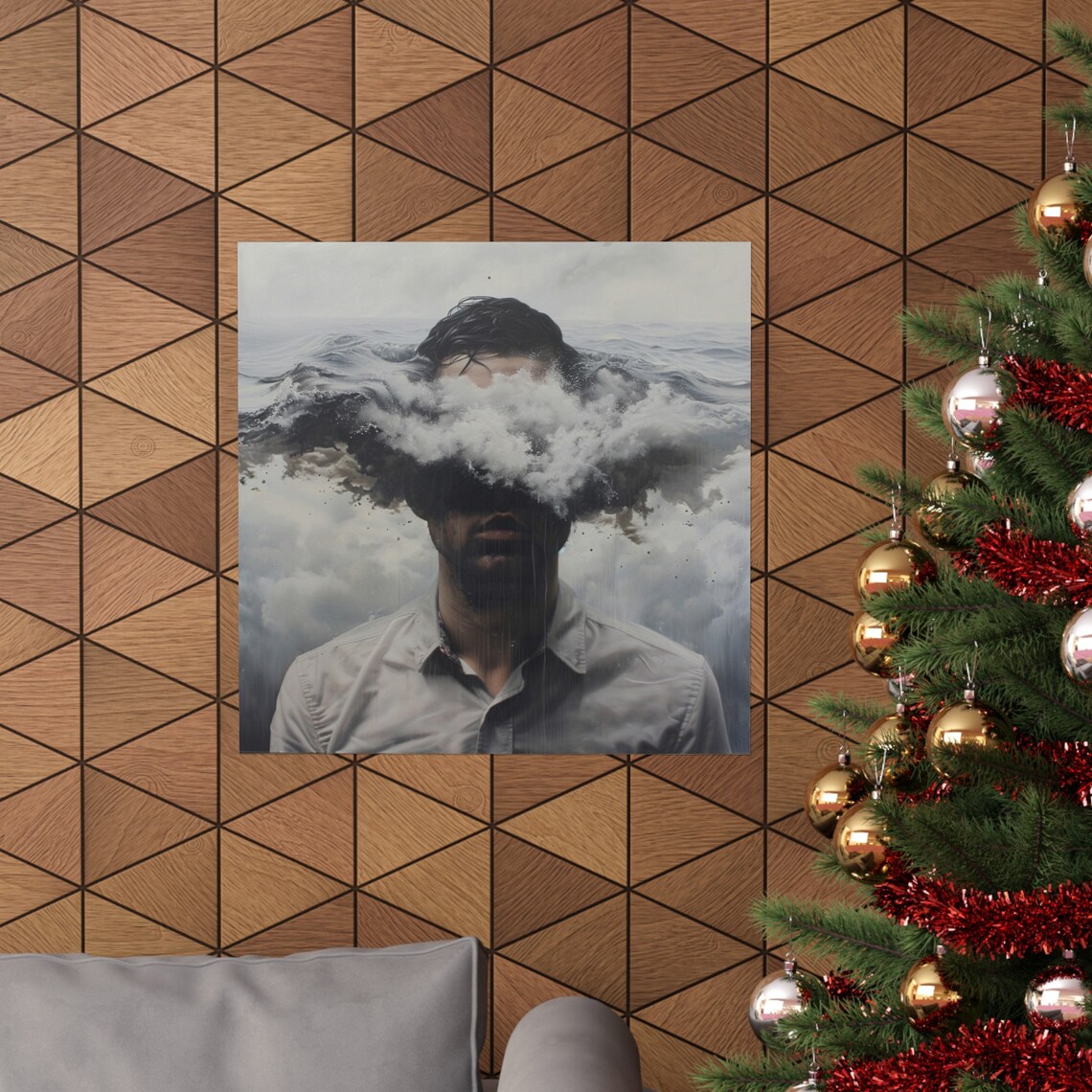 Down In The Clouds - Abstract Portrait Poster - Image 4