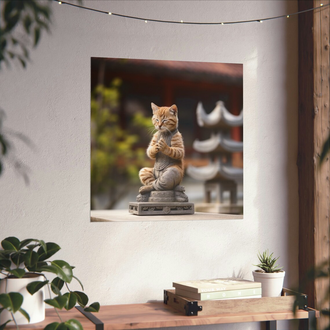 Zen Yogi Kitty, Cat Yoga Balance Pose Poster - Image 4