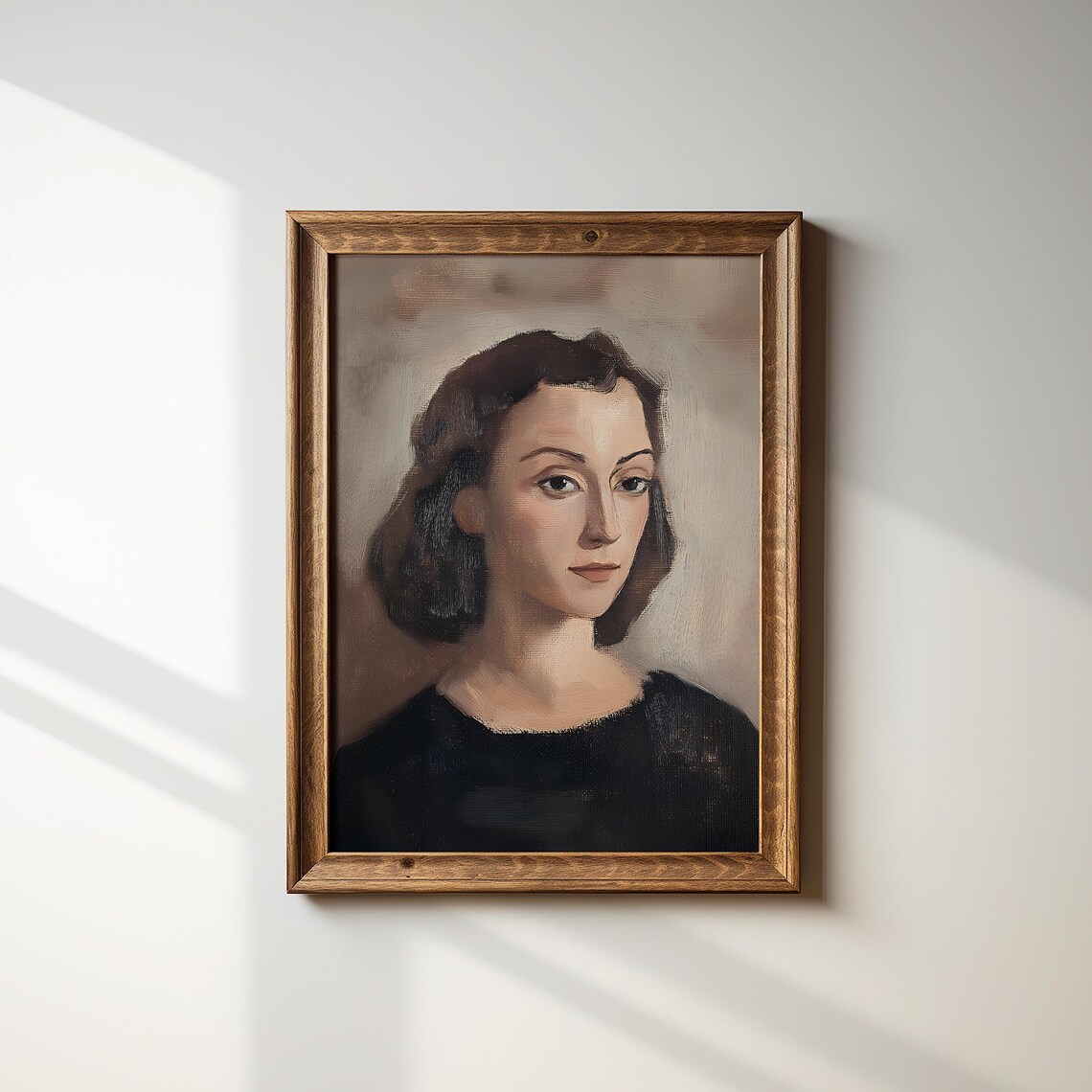 Classic Portrait Of A Woman Vintage Oil Painting Cottagecore Gallery Poster - Image 2