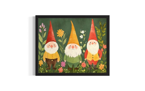 Gardener Children Nursery Poster Art Print Living Room Wall Original Painting Artwork Decor