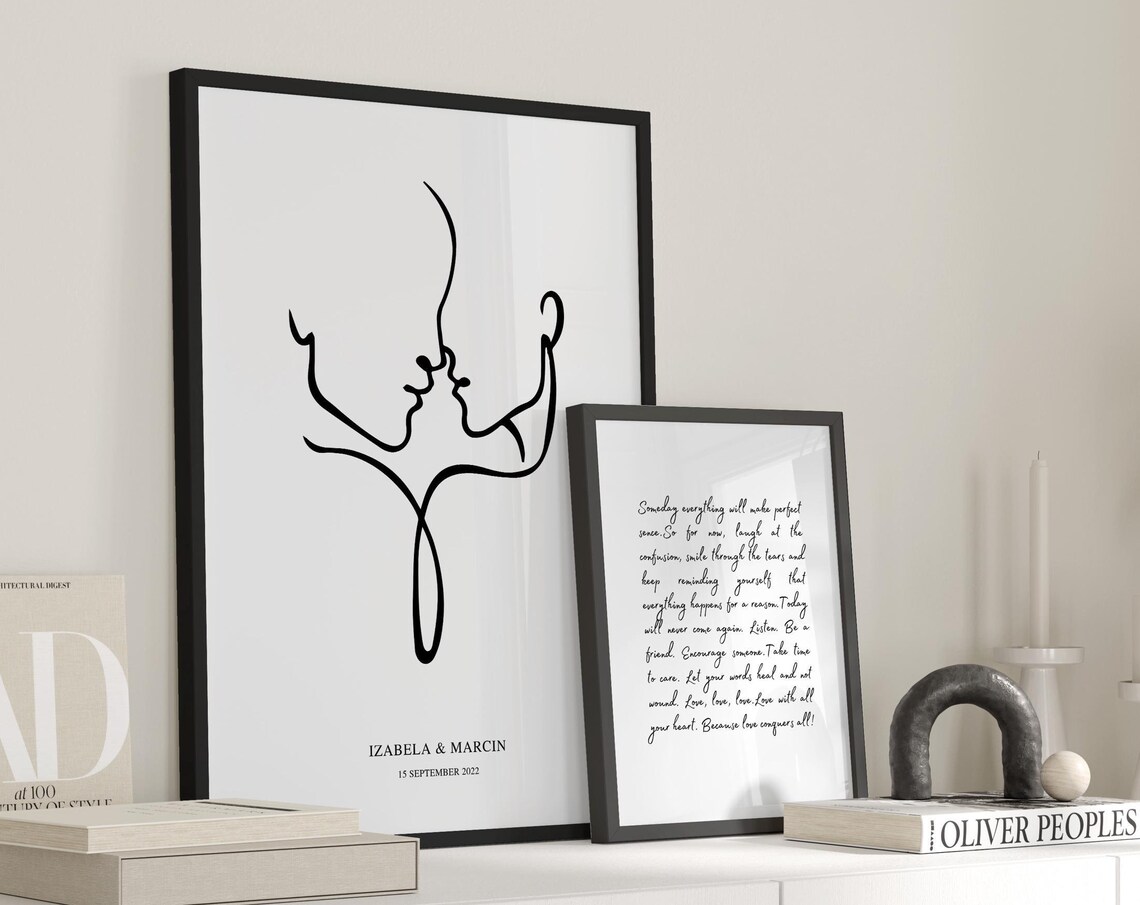 Custom Couple Names And Date Print, Anniversary Gift - Image 2