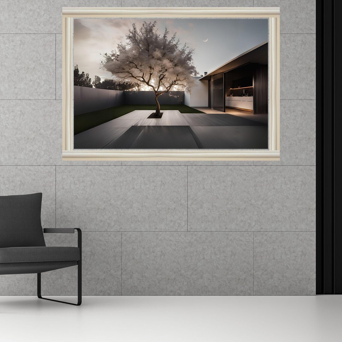 Modern Tree Art Print, Minimalist Landscape Decor - Image 2