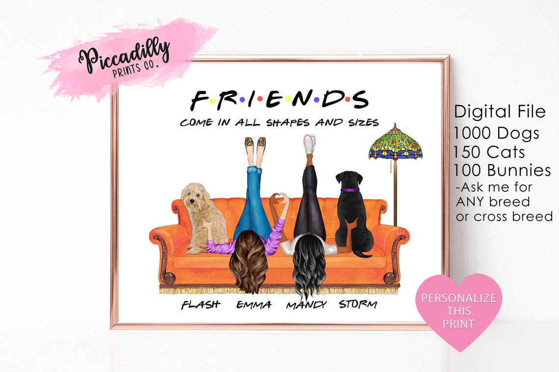 Best Friend Birthday Personalized Portrait Print