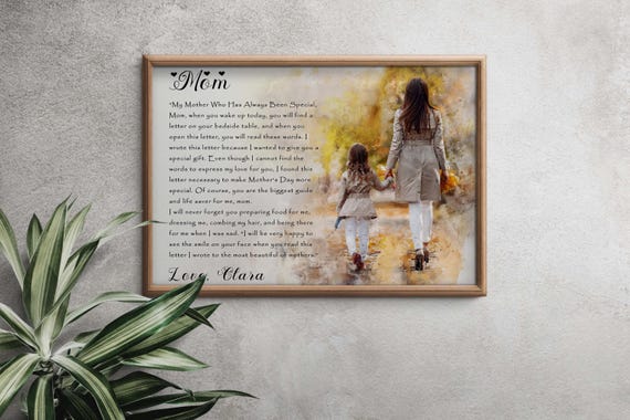 Mothers Day Gift For Mom From Daughter Personalized Mothers Day Gift Mom Appreciation Gift Watercolor Birthday Present For Mom And Wife
