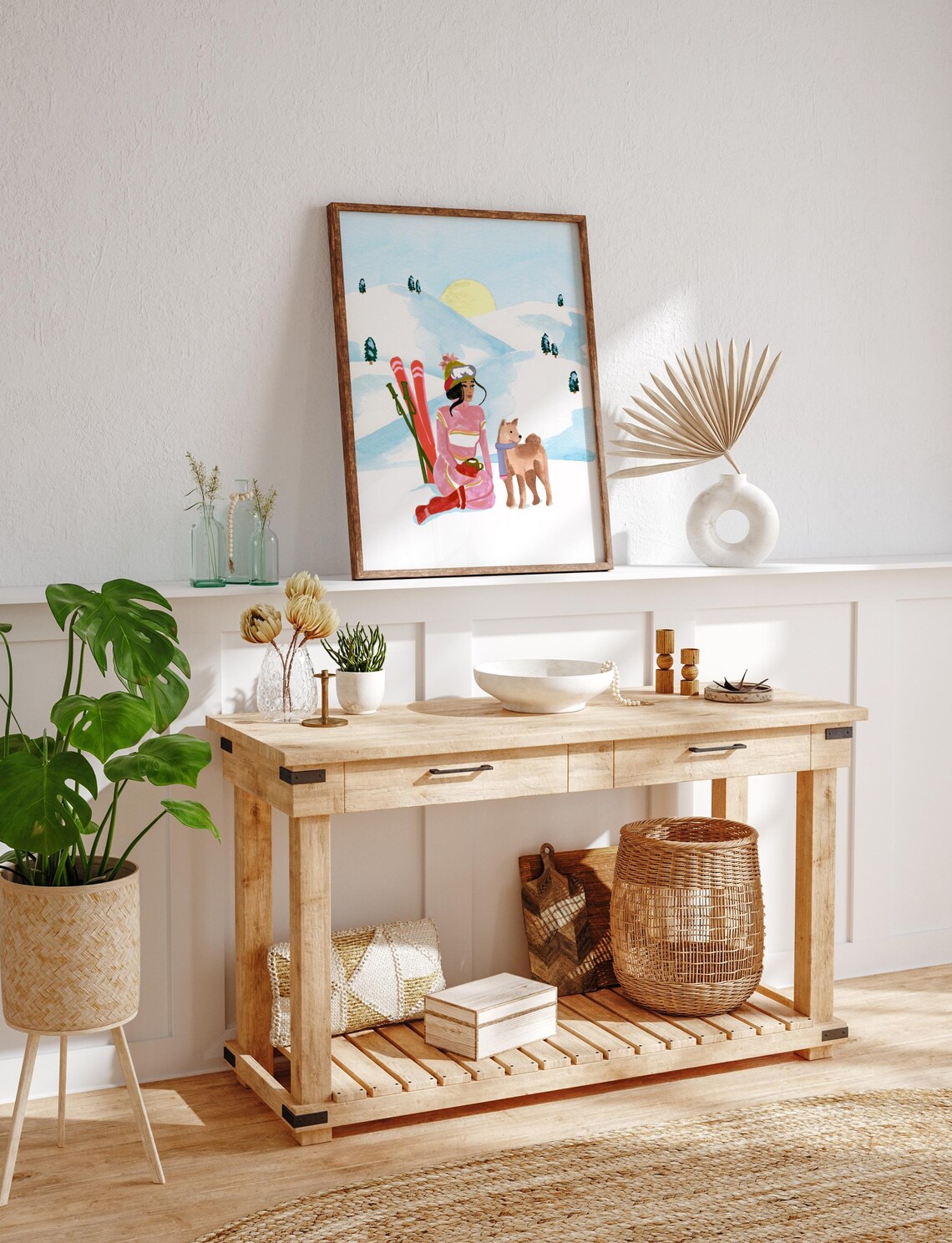 Apres Ski Winter Wall Art, Cozy Mountain Scene - Image 3