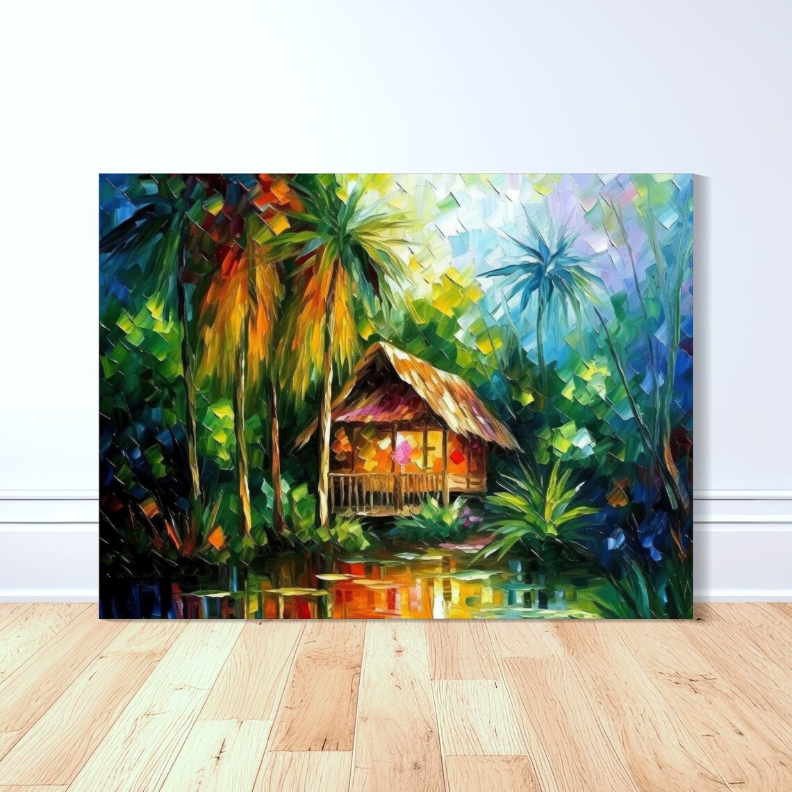 Bahay Kubo Rainforest Reflections Art Print