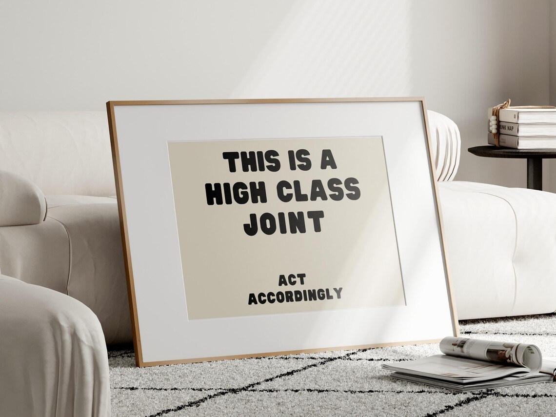 High Class Joint Art Print, Preppy Apartment Decor - Image 3