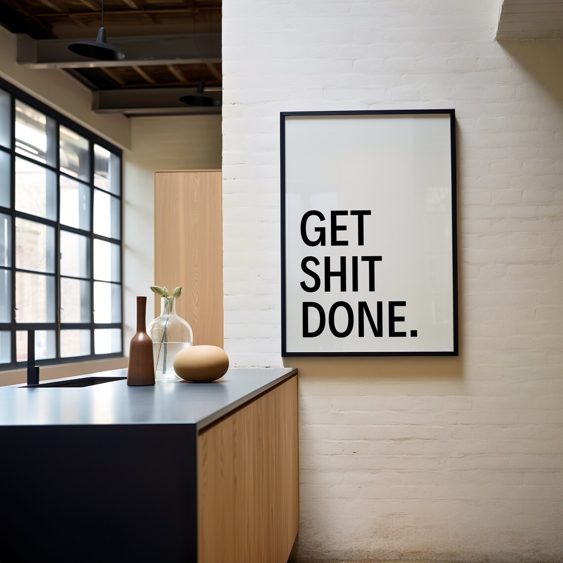Get Shit Done Office Poster, Home Office Decor - Image 3