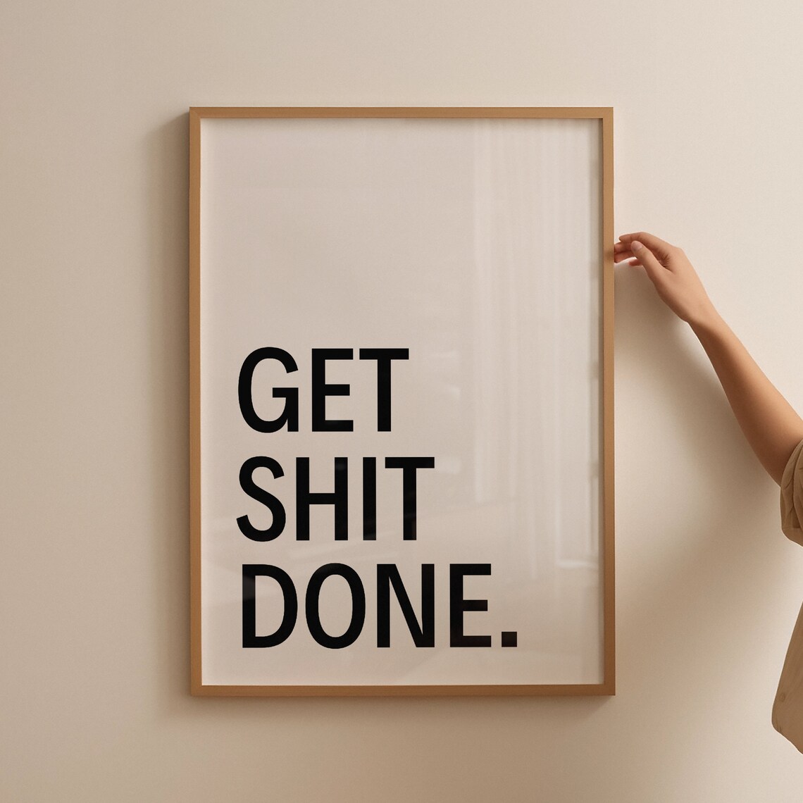 Get Shit Done Office Poster, Home Office Decor