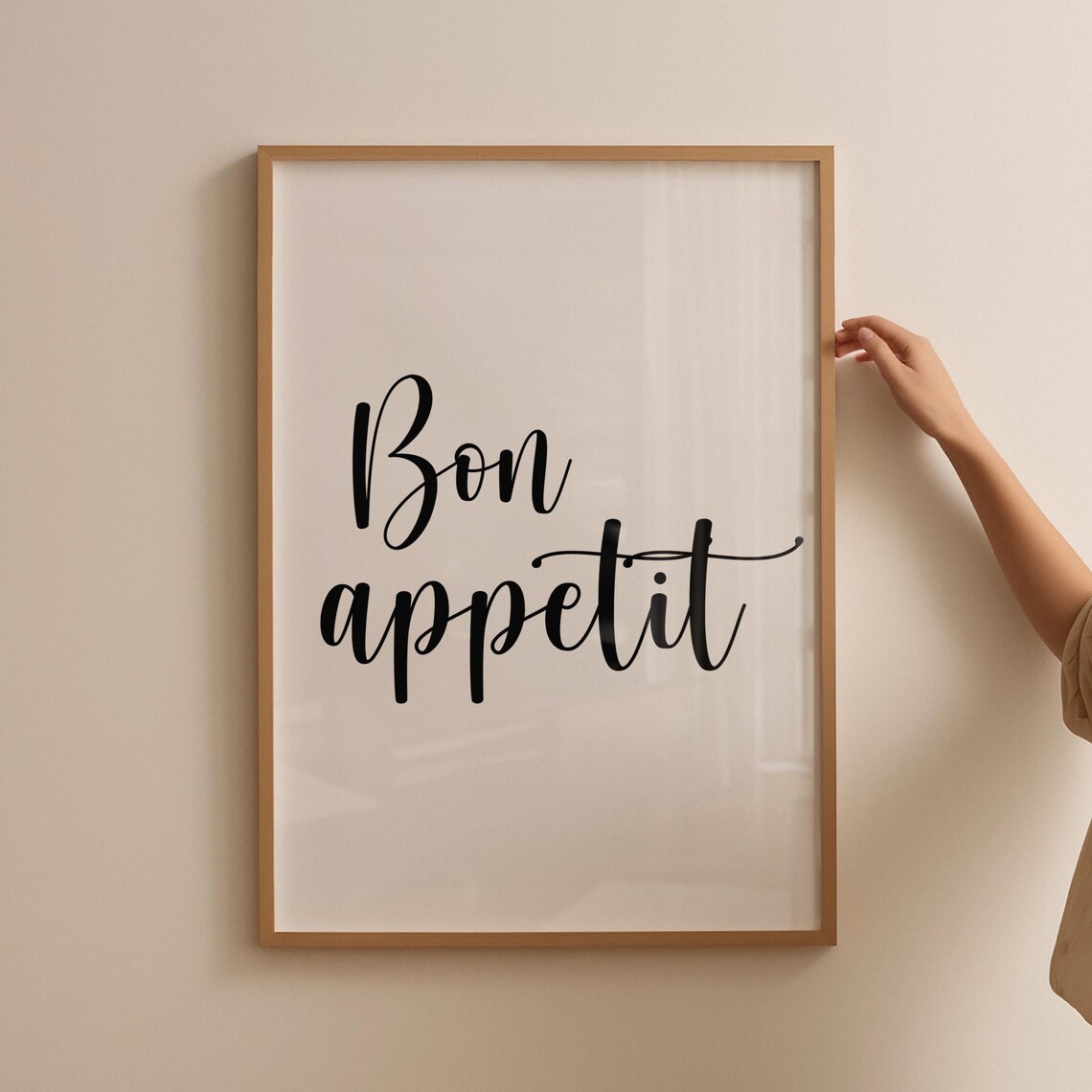 Bon Appetit Print, Minimalist Kitchen Decor