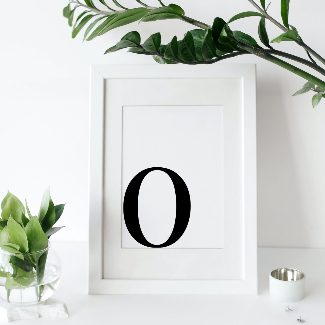 Letter O Print, Minimalist Monogram Letter Art - Image 3