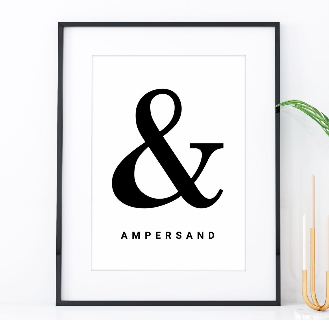 Letter Ampersand Poster Print, Minimalist Monogram - Image 5