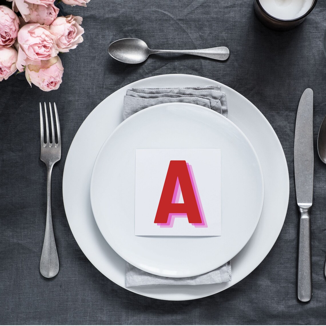 Retro 3D Letter A Monogram, Baby Letter Art - Image 3