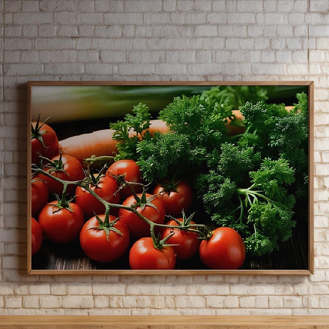 Fresh Tomatoes Carrots Parsley Garden Vegetable Still Life Art Poster