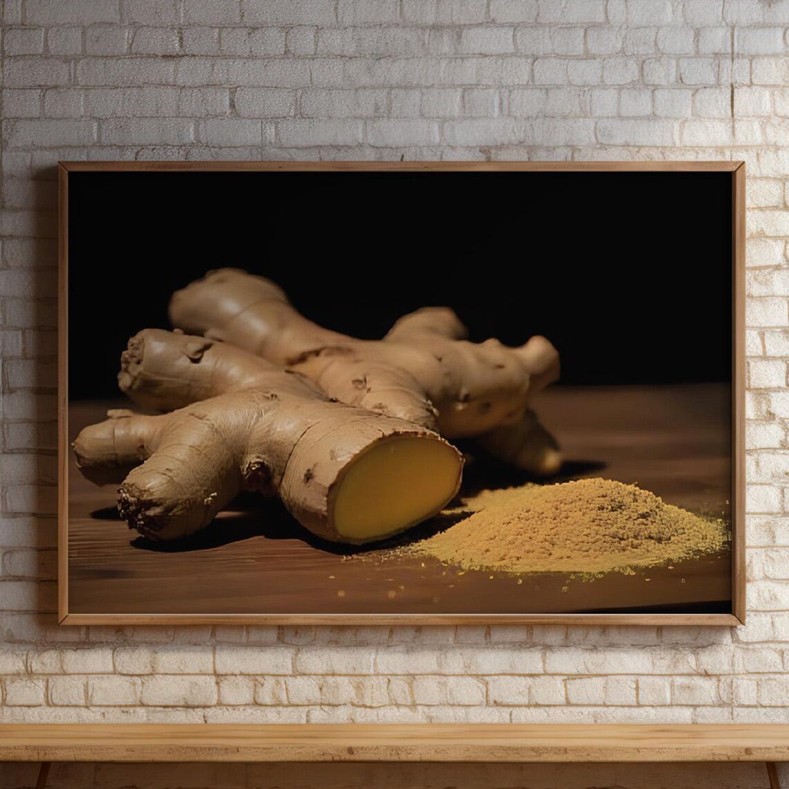 Ginger Root Ground Spice Culinary Still Art Poster