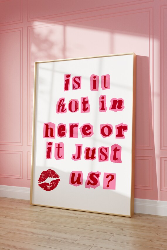 Trendy Pink Scrapbook Typography Funny Art Print