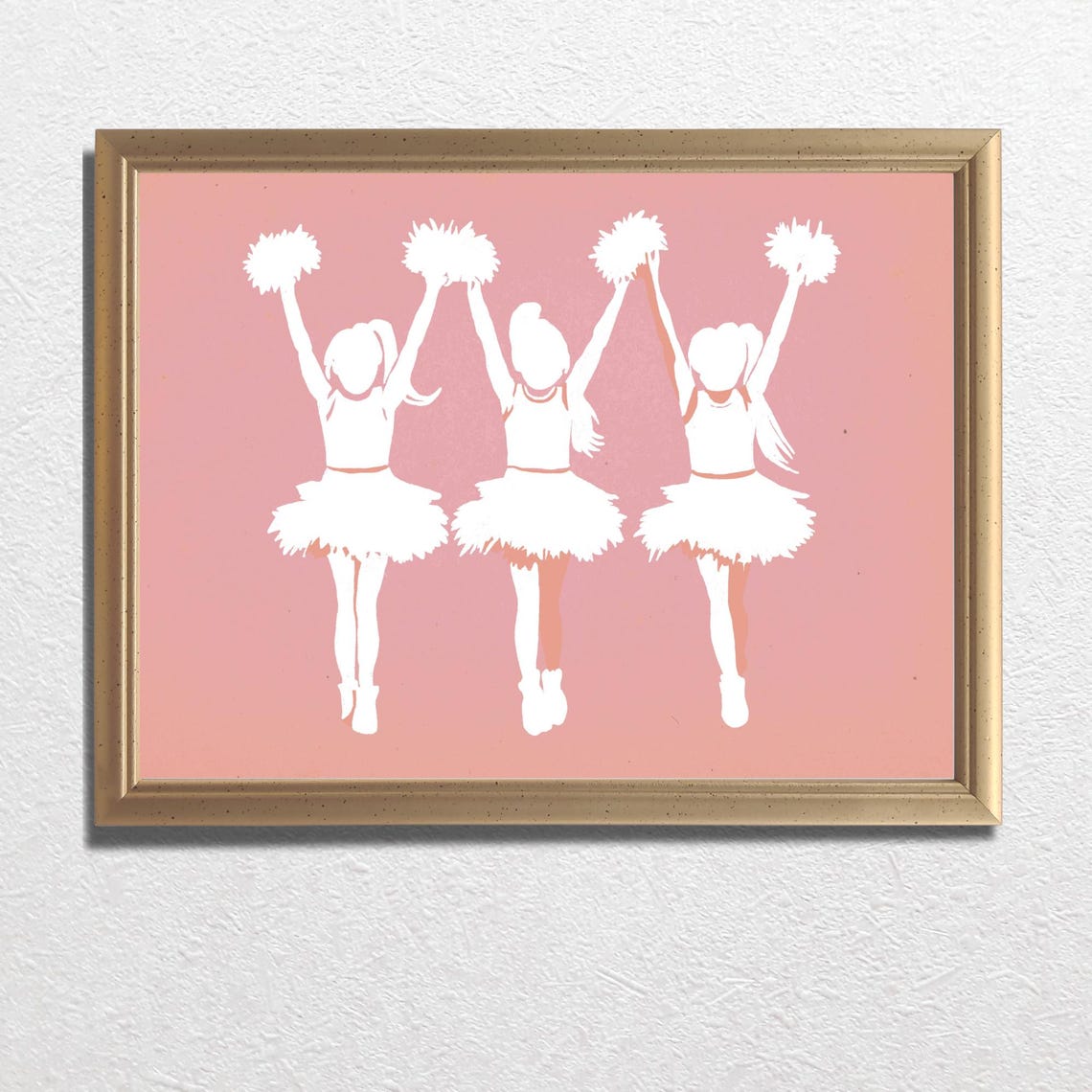 Cheerleading Girls Room Print Cheerleading Wall Art Girl Sport Decor Cheerleader Poster Art Girls Dancing Roompink Girls Room Decor - Image 3