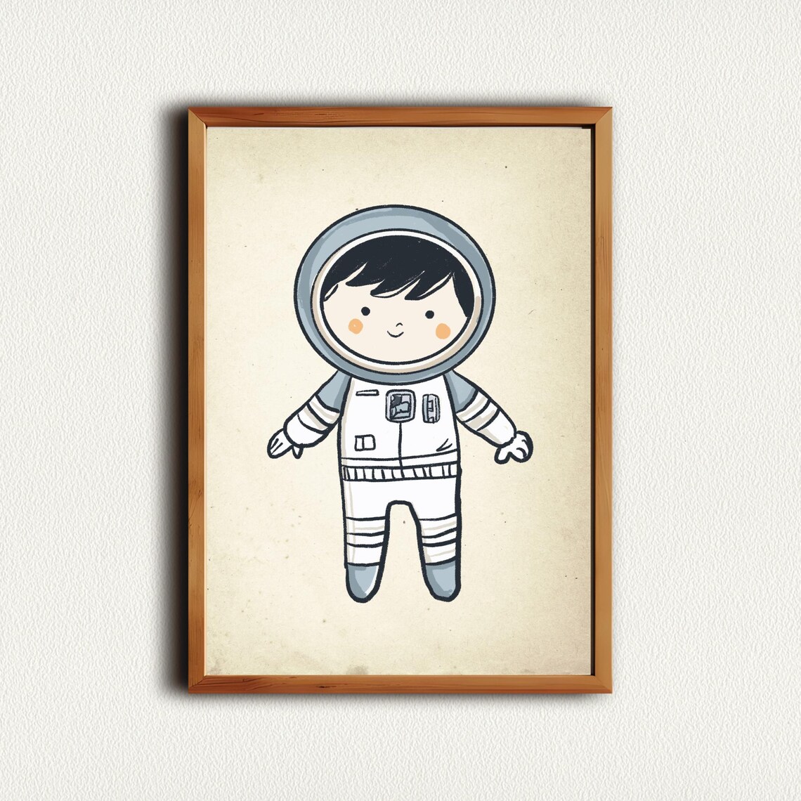 Nursery Astronaut Vintage Outer Space Wall Art - Image 4