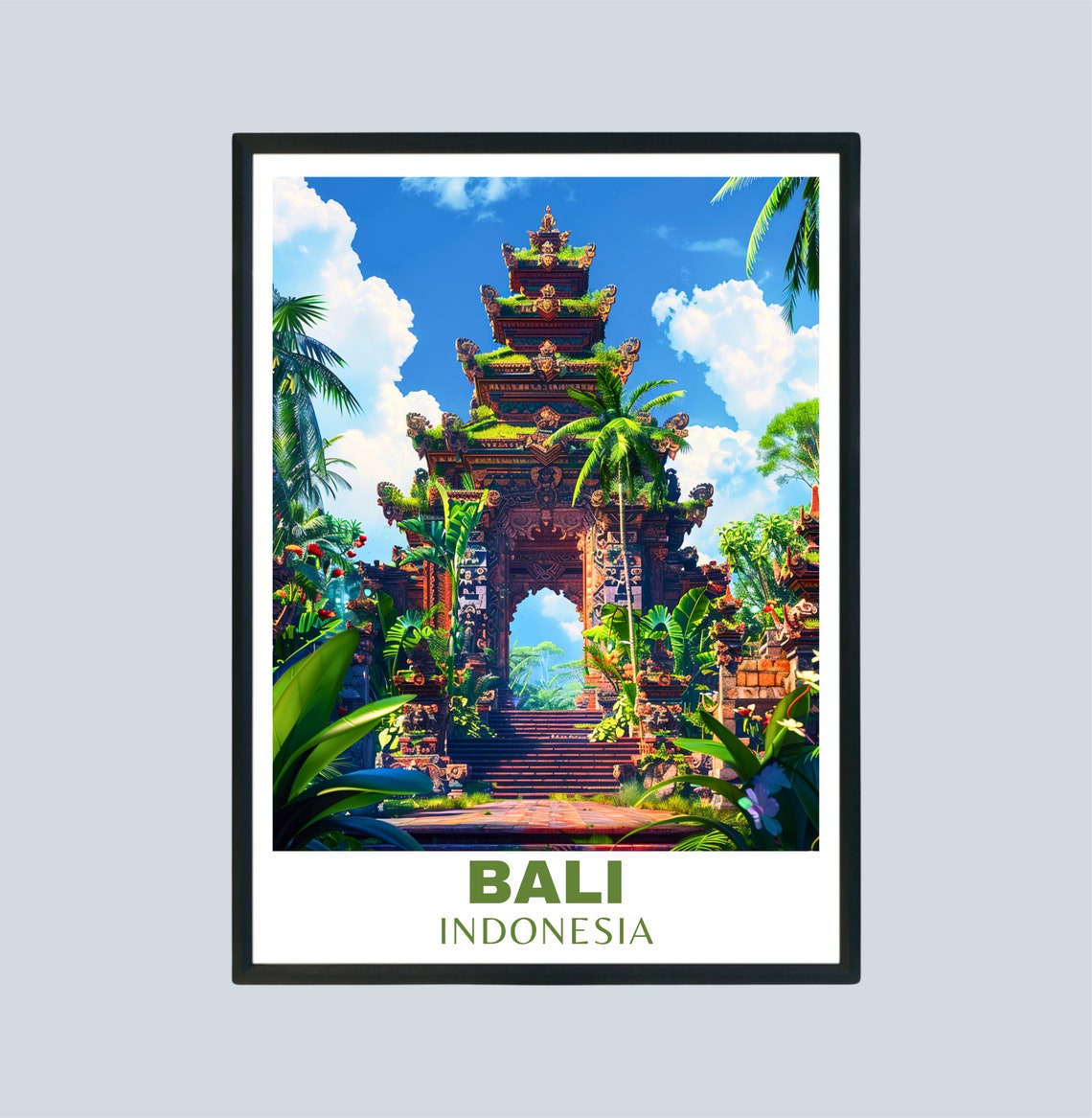 Indonesia Travel Poster Indonesia Wall Art Bali Travel Poster Print Bali Wall Art Wall Decor Honeymoon Gifts Travel Gift