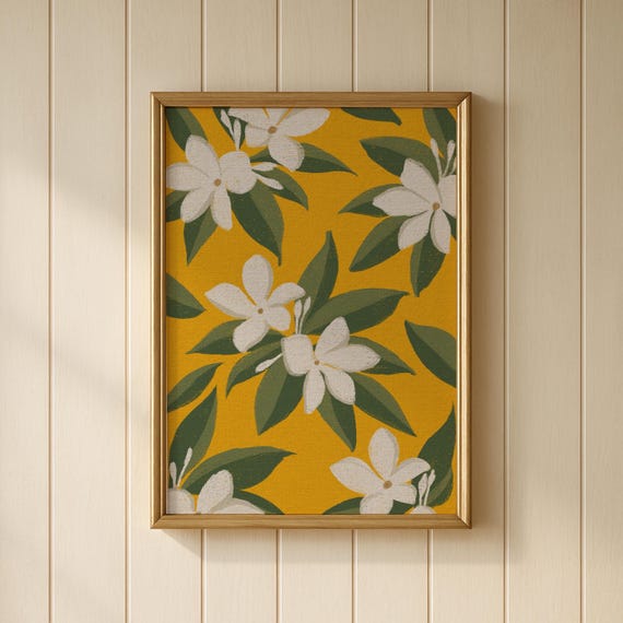 Sampaguita, Philippines National Flower Travel Poster