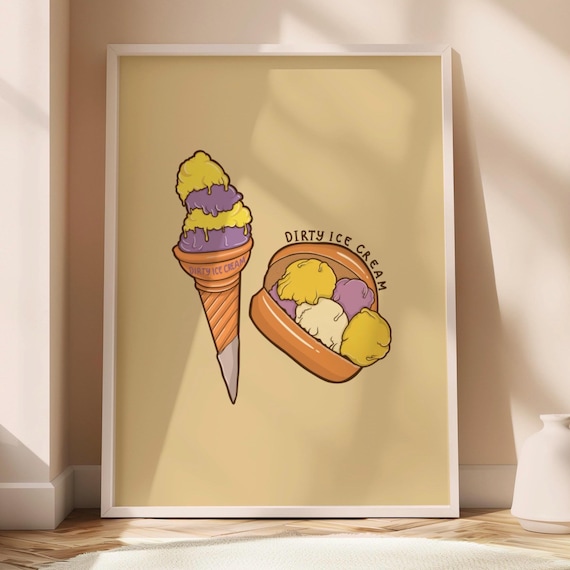 Philippines Poster Dirty Ice Cream Art Filipino Sorbetes Home Kitchen Wall Decor Cute Vibriant