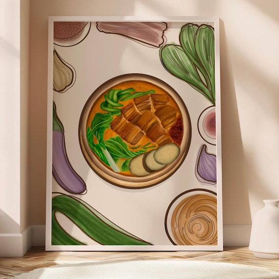 Kare Filipino Food Pinoy Digital Art Printable Poster Home Kitchen Wall Decor Philippine Recipe