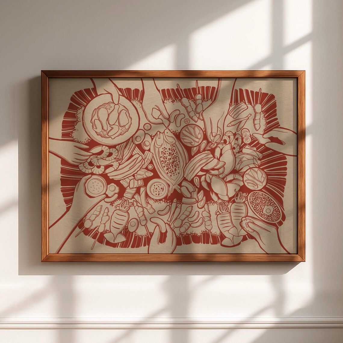 Filipino Kamayan Feast Boodle Fight Art Print
