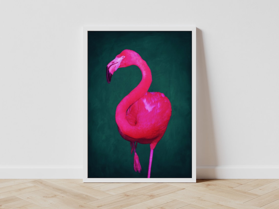 Bright Pink Flamingo Pop Art, Maximalist Poster - Image 5