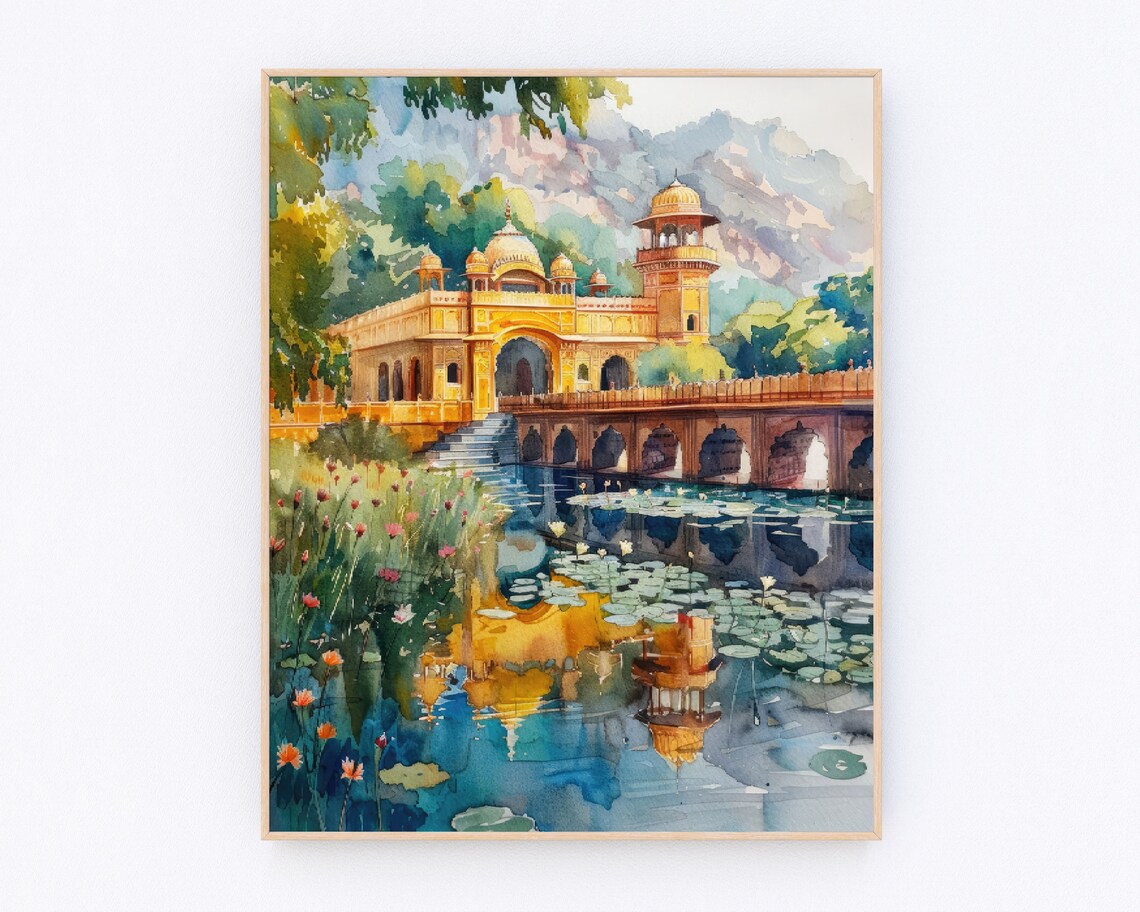 Patrika Gate Jaipur Travel Poster, India Landscape
