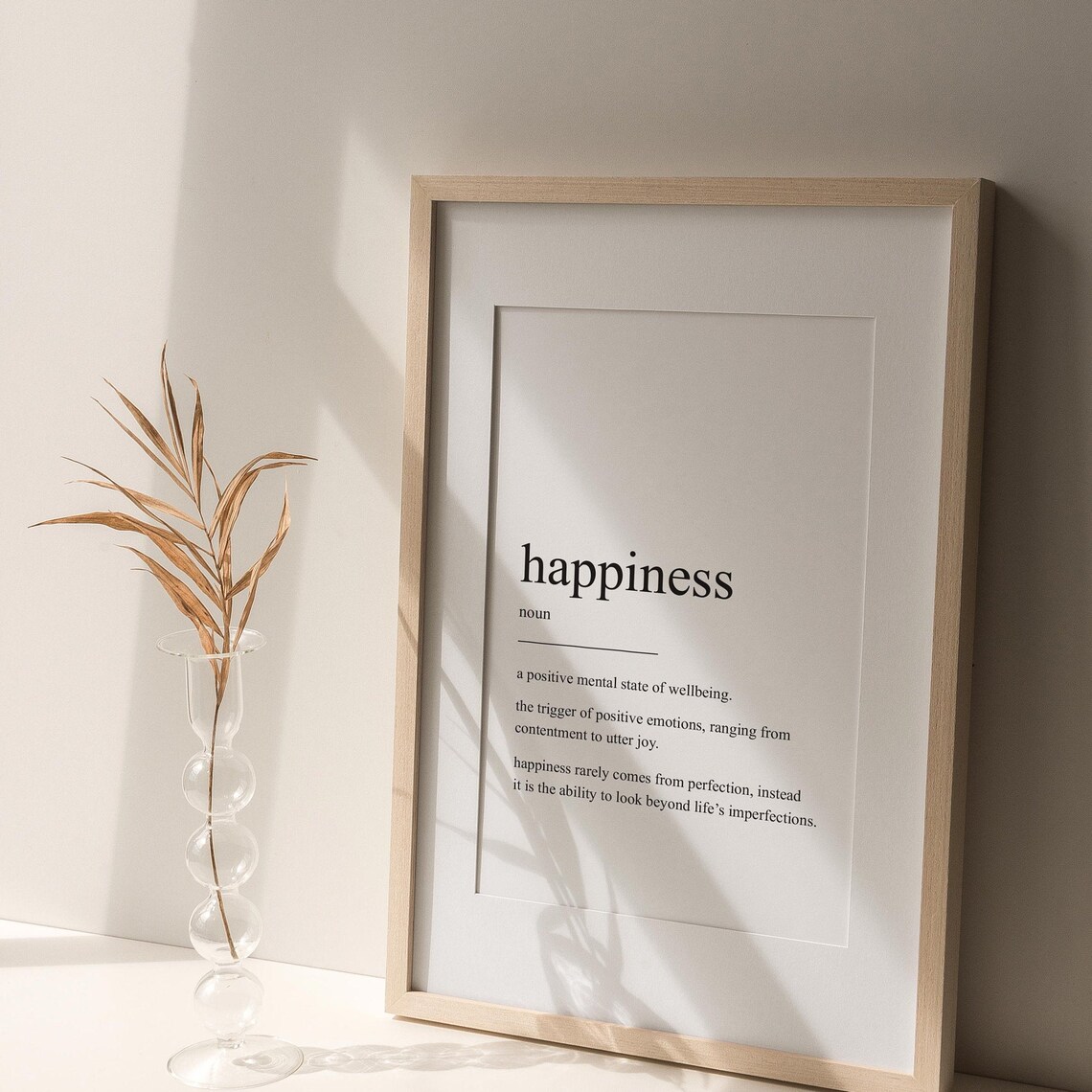 Art Happiness Definition, Minimalist Art Print - Image 4