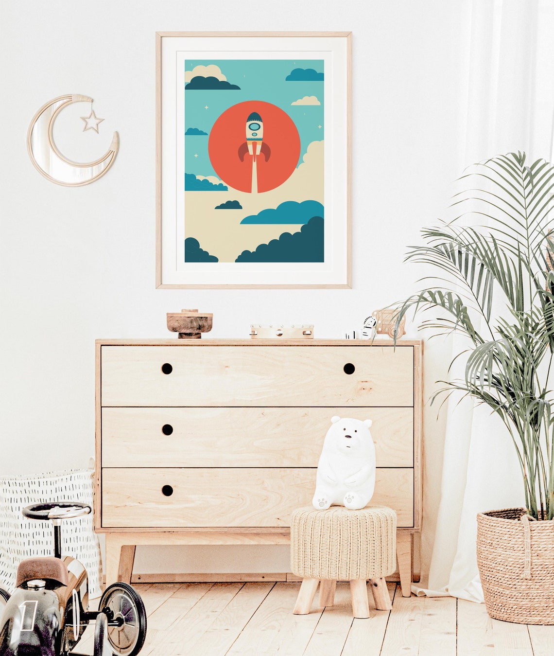 Space Nursery Wall Art Print for Boys' Rooms - Image 3