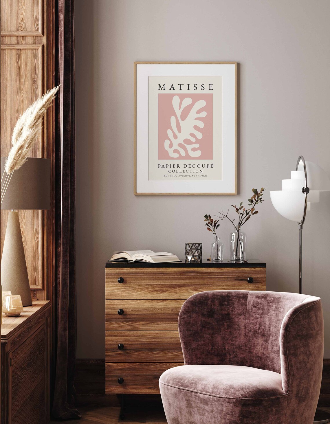 Matisse Blush Pink White Cut-Out Papier Decoupe Collection Poster - Image 3