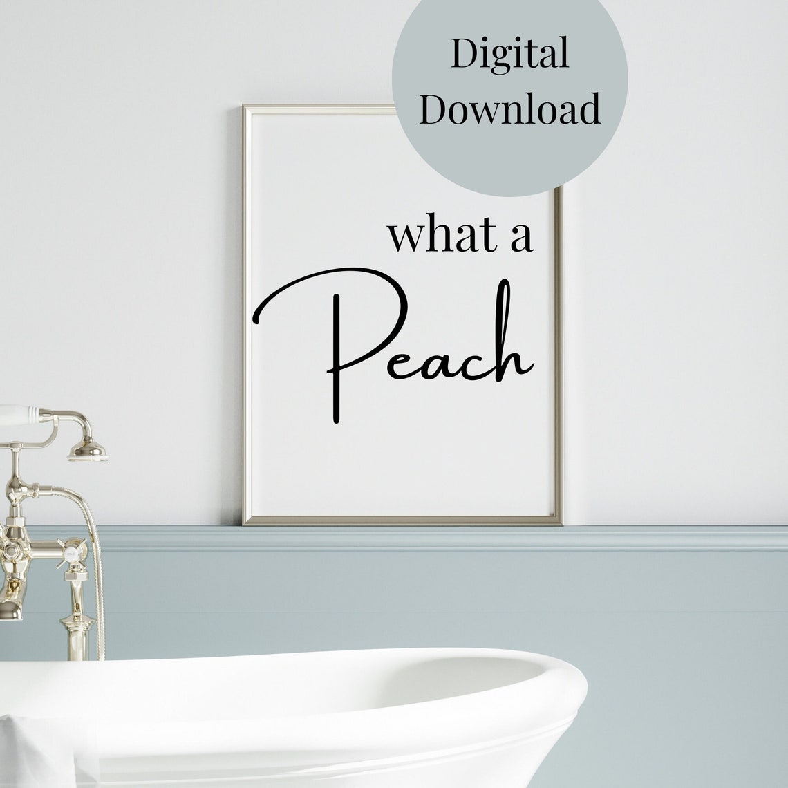 What A Peach Bathroom Decor Bathroom Wall Art Funny Quotes For Bathroom Bathroom Sayings Bathroom Print