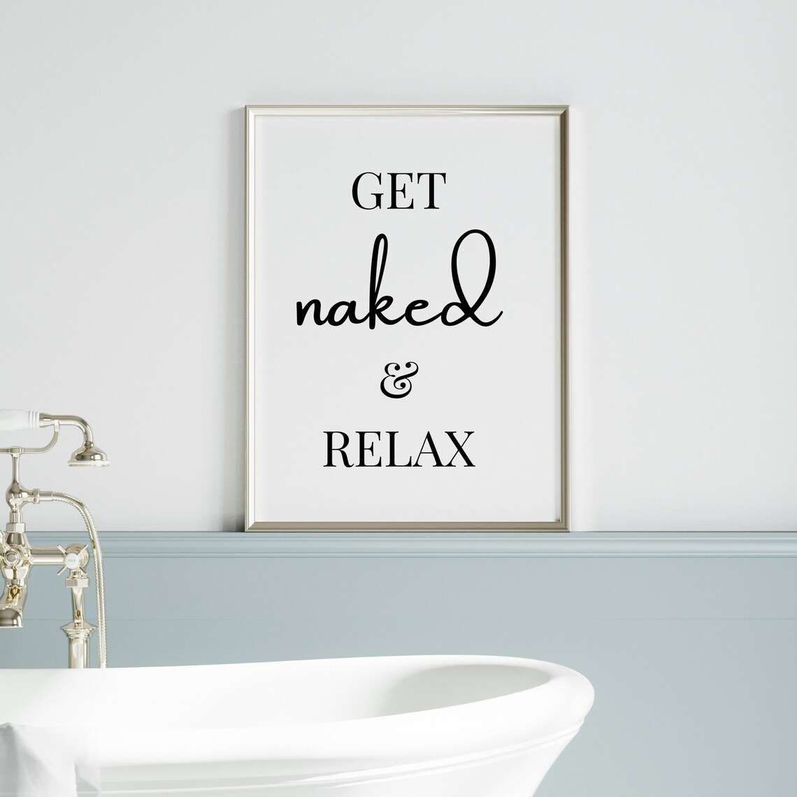 Get Naked Relax Bathroom Decor, Minimalist - Image 2