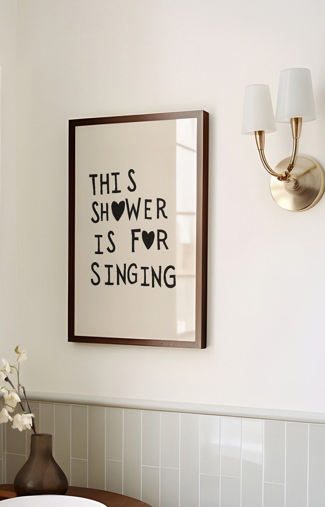 This Shower Is For Singing, Minimalist Bathroom Poster - Image 2