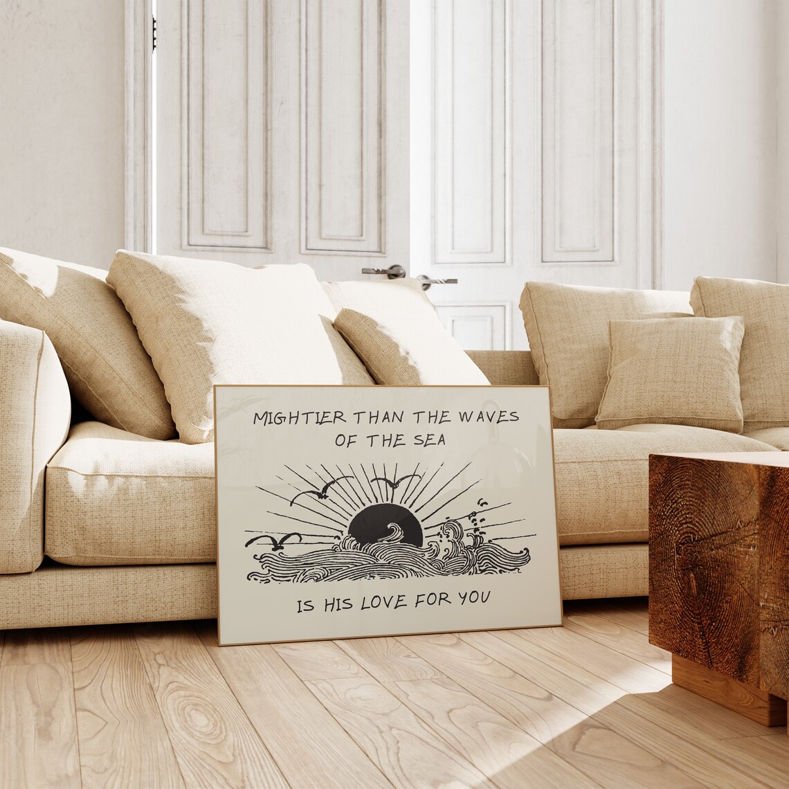 Mightier Than The Waves Ocean Decor Poster - Image 2