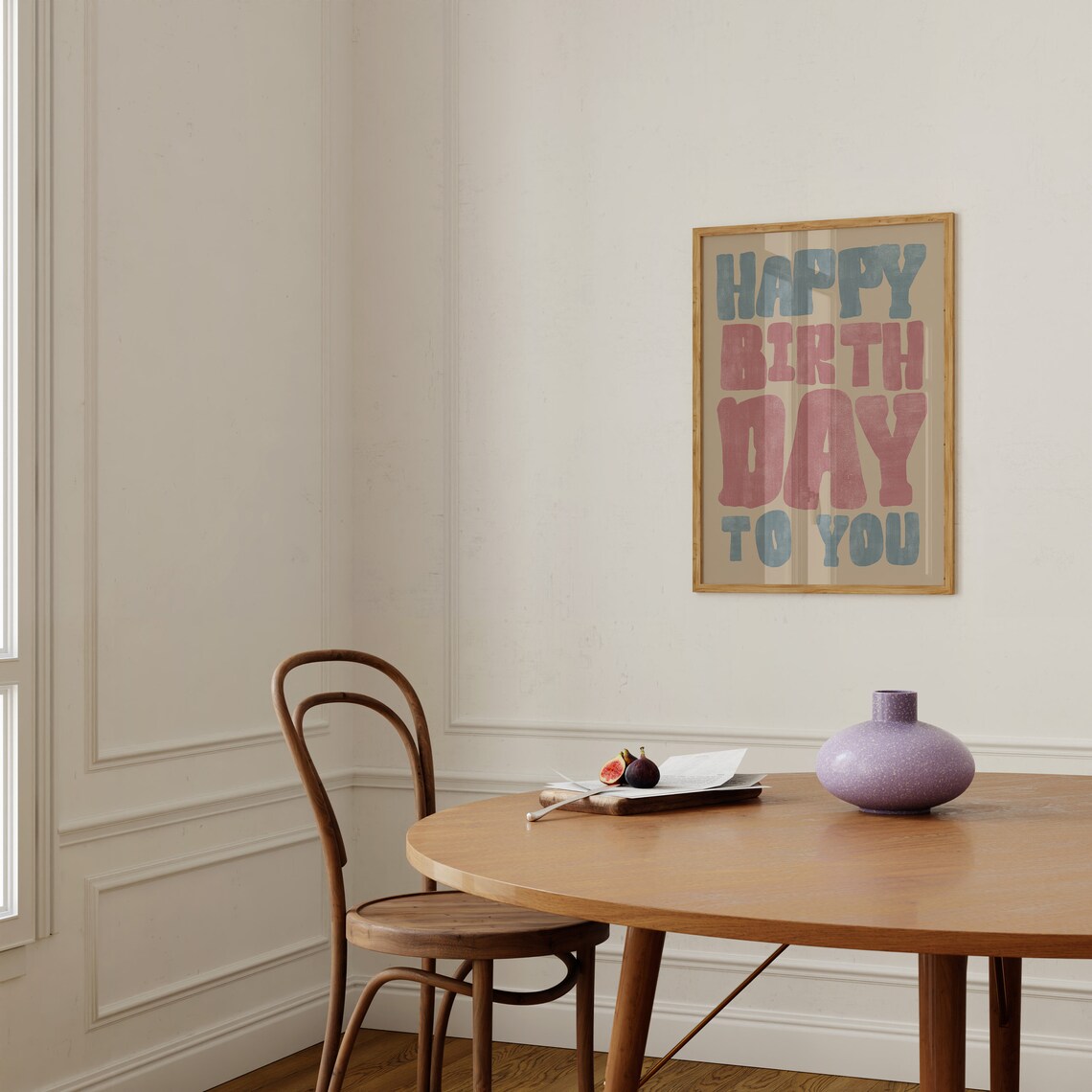 Happy Birthday Retro Typography Art Print - Image 2