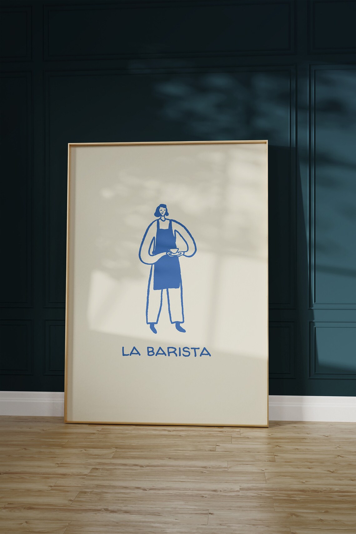 La Barista Minimalist Coffee Poster, Kitchen Decor