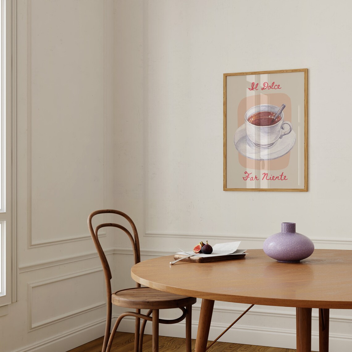 Il Dolce Far Niente Italian Espresso Coffee Cup Watercolor Art Print - Image 2
