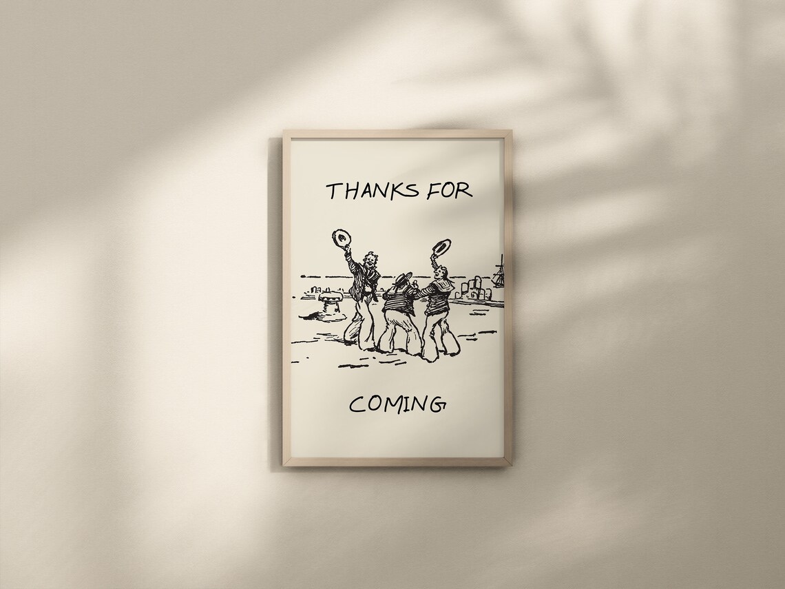 Thanks For Coming Trendy Living Room Poster - Image 2