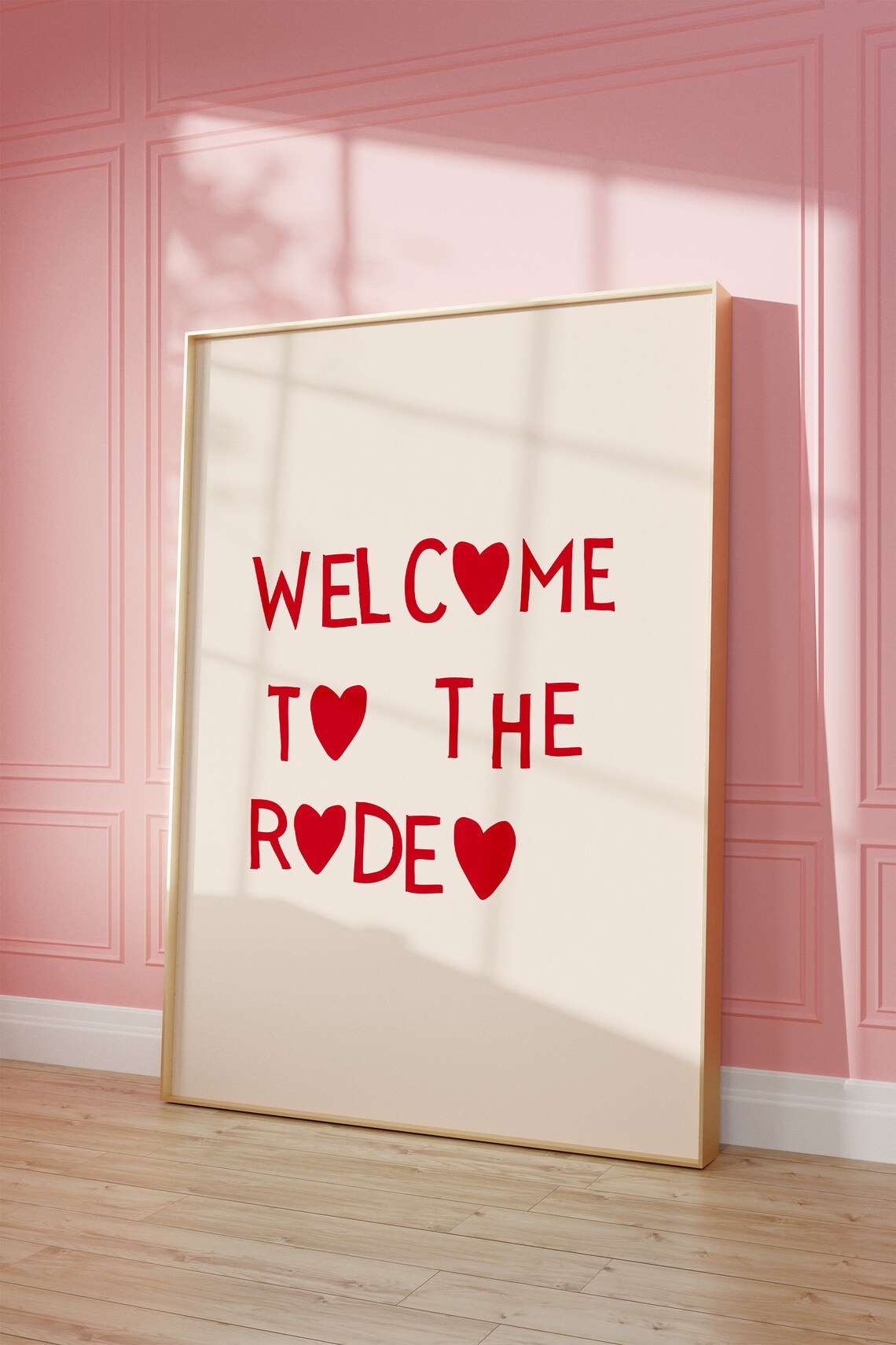 Red Western Print Cute Cowgirl Poster Heart Typography Art Print Trendy Apartment Wall Art Cowboy Quote Print 1 Print - Image 3
