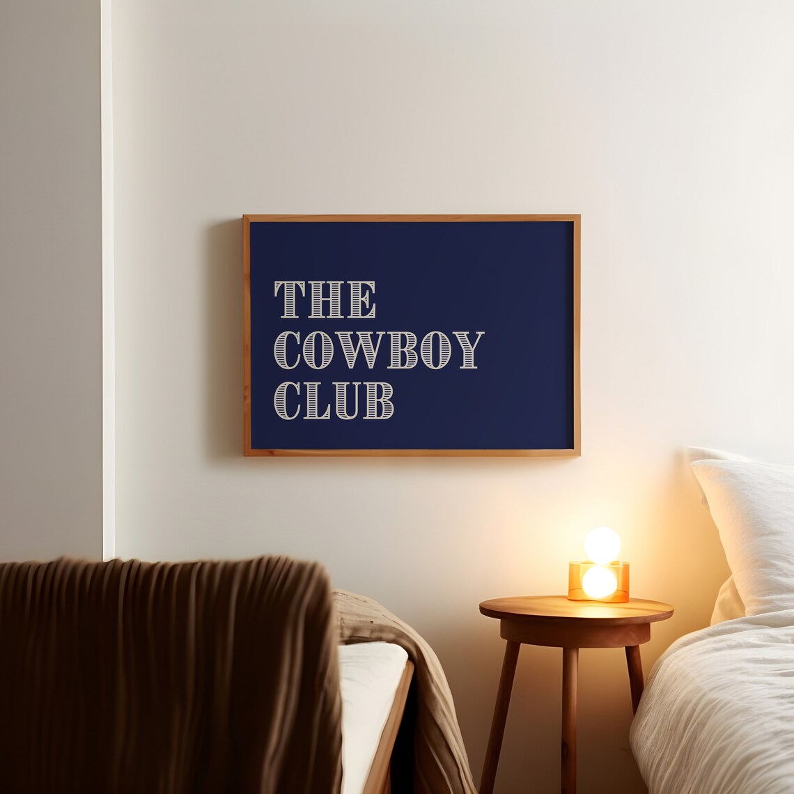 The Cowboy Club Deep Navy Western Typography Home Decor Poster - Image 4