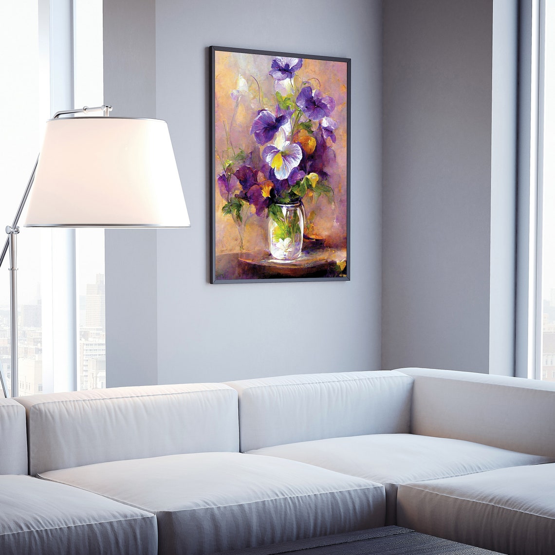 Flowers Oil Painting Flowers Still Life Poster Prints Flower Painting Prints Floral Texture Oil Painting Home Office Wall Art Decoration - Image 4