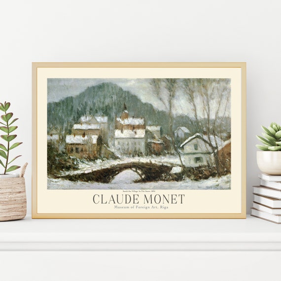 Claude Monet Painting Prints Museum Gallery Exhibition Poster Claude Monet Artworks Claude Monet Poster Prints Monet Vintage Print