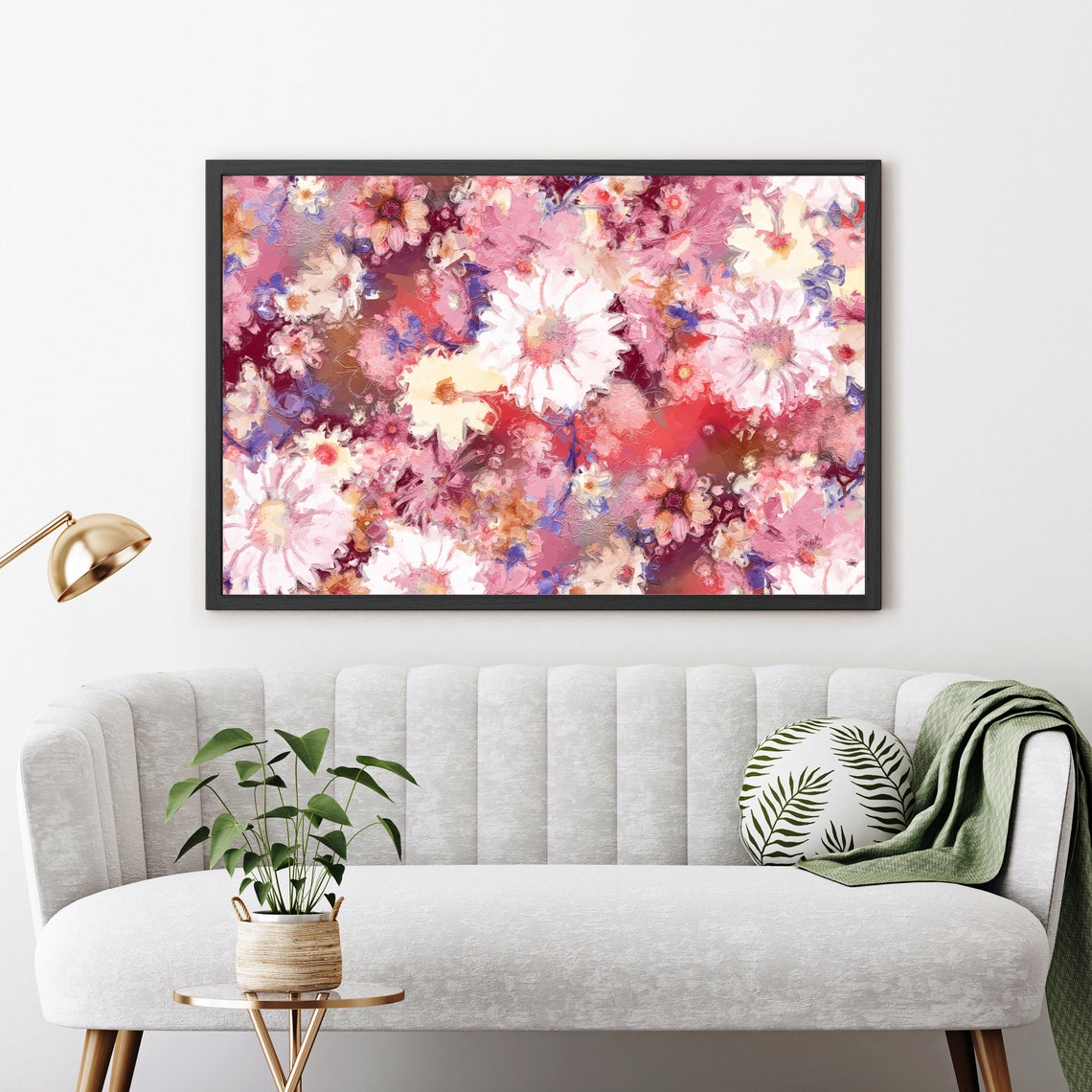 Flowers Oil Painting Flowers Still Life Poster Prints Flower Painting Prints Floral Texture Oil Painting Home Office Wall Art Decoration - Image 4