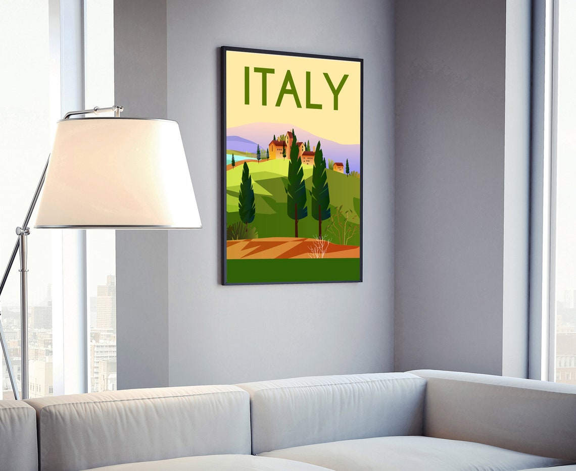 Italy Travel Poster Italy Cityscape Poster Italy Landmark Poster Wall Art Home Wall Artworks Office Decoration Italy View Print - Image 4